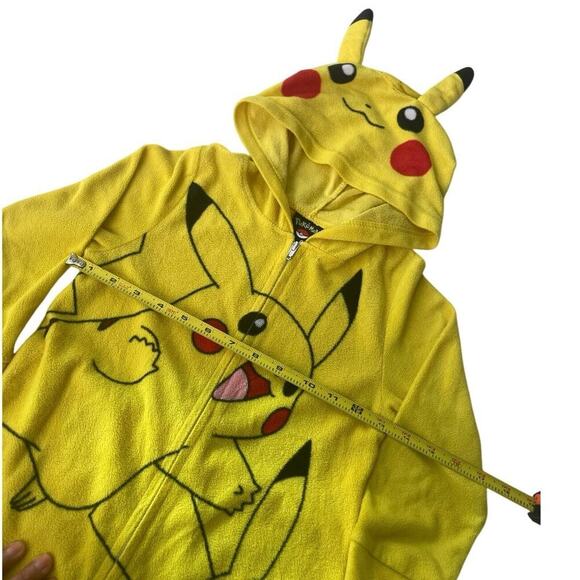 POKÉMON PIKACHU SLEEPWEAR HOODED ROMPER ZIP UP SIZE XS KIDS OFFICIAL KAWAII - Picture 4 of 11